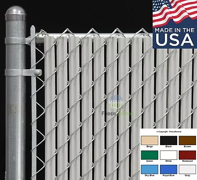 $66.99 • Buy 5 Ft High Gray Wave Slat™ Single Wall Privacy Chain Link Fence Slats
