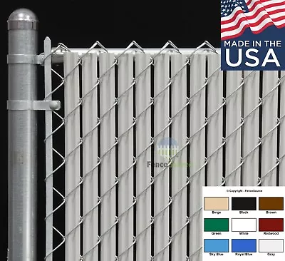 5 Ft High Gray Wave Slat™ Single Wall Privacy Chain Link Fence Slats • $66.99