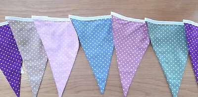 Fabric Bunting. Handmade. Multi. Great For Summer House Birthday Garden Gift. • £7.50