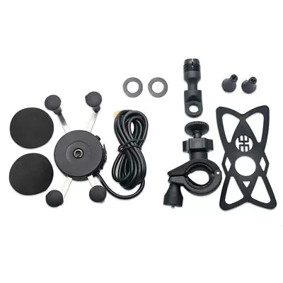 Black Metal Bicycle Motorcycle Phone Mount Holder For CellPhone GPS AU • $32.59