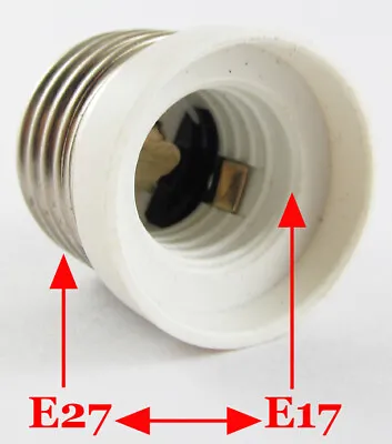 1pc E27 Male To E17 Female Socket Base LED Halogen CFL Light Bulb Lamp Adapter • $1.69