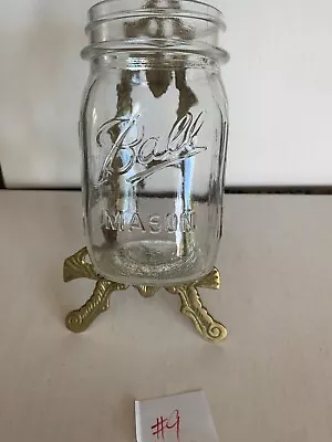 VTG Ball Mason Jar 1.5 Cup 12oz Raised Print Ribbed Lined Side Measurements USA • $8.99