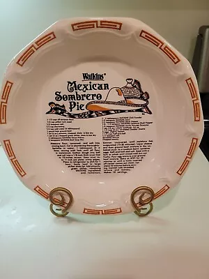 Vintage 1983 WATKINS Mexican Sombrero Pie Plate W/ Recipe Collectible • $28