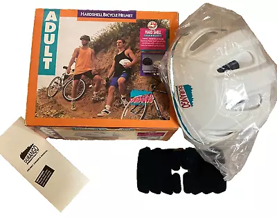 Vintage Durango White Hardshell Adult Bicycle Helmet 90s New With Box NOS MINT • $19.99