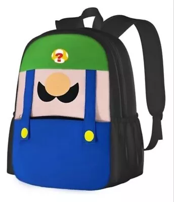 16in Super Mario Bros Kids School Backpack With Adjustable Padded Straps • $16.98
