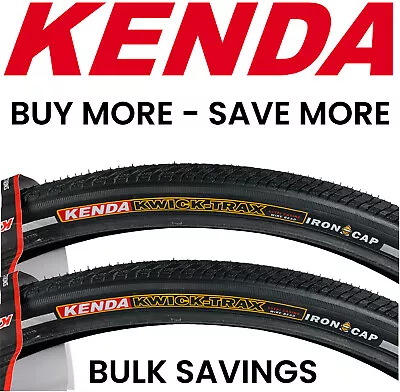 2PAK Kenda Kwick Trax 700 X 32c Road Hybrid Bike Tires Flat Guard Reflective  • $49.50