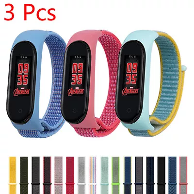 3 PACK Band Strap Nylon Smart Bracelet Wrist Watch For Xiaomi Mi Band 2 6 5 4 3 • $8.02