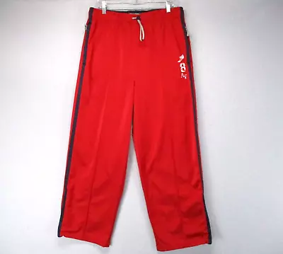 Abercrombie & Fitch Pants Men Large Red Shiny VTG Satin Y2K Track Baggy Wide Leg • $34.94