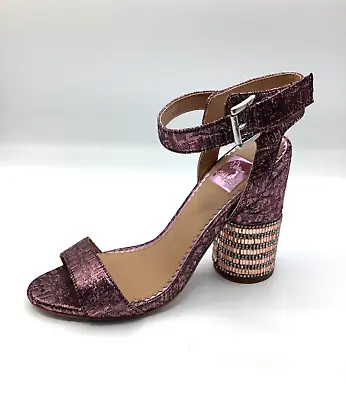 Miss Selfridge Purple Textile High Heel Jewel Shoes Sandals Size UK 4 Used • £39.99