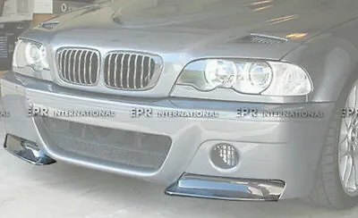 For BMW E46 M3 (Fit M3 Only) CSL Type Dry Carbon Fiber Front Bumper Lip 2Pcs • $448.20