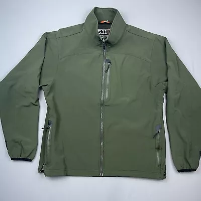 5.11 Tactical Valiant Duty Soft Shell Jacket Full Zip Polyester Nylon Green Mesh • $59.99