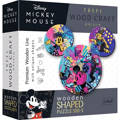 Trefl Wood Craft 500 +5 Piece Wooden Puzzle - Disney's Mickey Mouse • $49.99