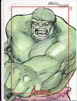 2012 Marvel Greatest Heroes Avengers Sketch Card Fodra Hulk • $99.99