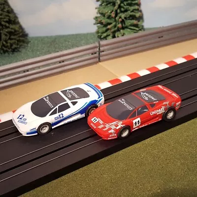 £24.99 • Buy Micro Scalextric Pair 1:64 Cars - White & Red Jaguar XJ200