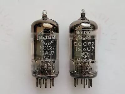 Mullard 12AU7 ECC82 Matched Pair - Shield Logo BVA - Blackburn 1968/69 - Strong • $194.50