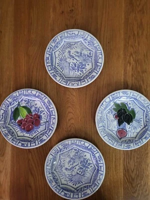 £60 • Buy Gien Oiseau Bleu Dessert Plates X 4