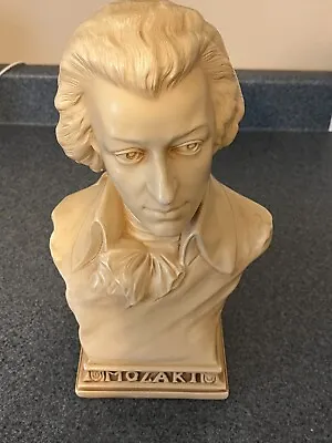 Vintage Mozart Bust 12  Alexander Backer Co. Abco Chalkware • $33.94