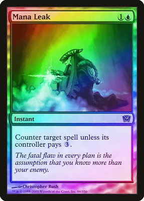 Mana Leak FOIL 9th Edition HEAVILY PLD Blue Common MAGIC GATHERING CARD ABUGames • $5.15