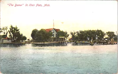 Postcard The Damer St. Clair Flats Michigan 1907 Marine City MI & OH Cancel • $9.99