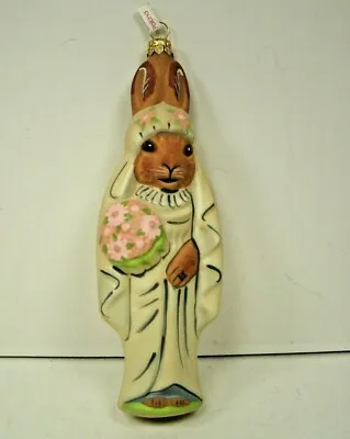 $24.99 • Buy Vaillancourt Folk Art VFA Glass Easter Rabbit Ornament Made In Poland