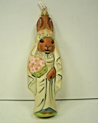 Vaillancourt Folk Art VFA Glass Easter Rabbit Ornament Made In Poland • $19.99