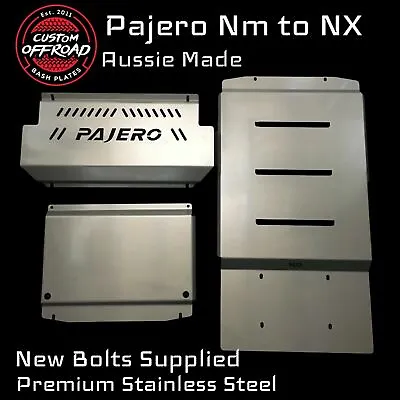Mitsubishi Pajero NM-NX 3mm Aussie Stainless-Steel 3 Piece Bash Plate Set • $699