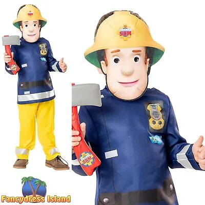 £15.39 • Buy Rubies Officially Licensed Fireman Sam Boys Kids Fancy Dress Costume New
