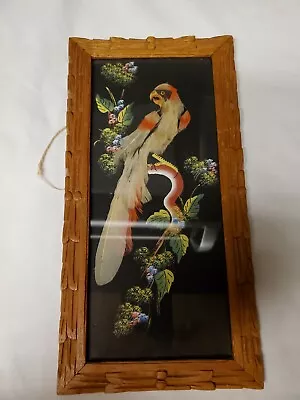 Mexican Feathercraft Framed Bird Folk Art Collectible Piece Feather Vintage  • $21