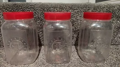 3 Vintage Texas Rangers Souvenir Mason Jar Like Cups With Lids • $9.99