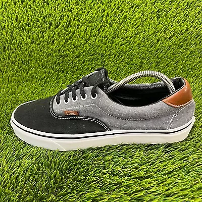 Vans Era 59 Low Mens Size 10.5 Black Gray Athletic Canvas Shoes Sneakers TC9R • $29.99