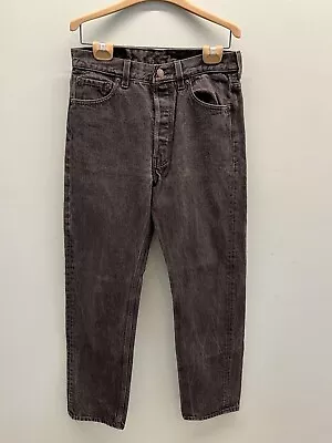 Vintage Levi’s 501 Made In The USA Black Button-fly Jeans 30x30 90s • $60