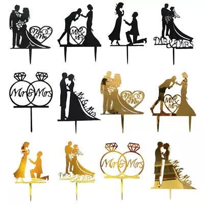 Acrylic Cupcake Toppers Cake Toppers For Couples Engagement Wedding • $16.60