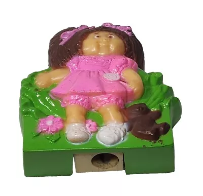 Vintage Cabbage Patch Kids Pencil Sharpener Girl Pink Dress 2  Plastic • $8.95