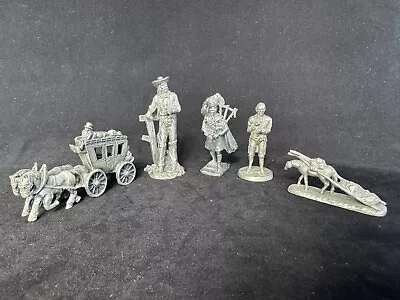 Vintage Pewter Miniature Lot Of 5 Figurines Some With Markings (Rawcliffe/NHS) • $12.99