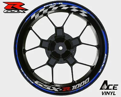 Suzuki GSX-R 1000 Wheel Decals Rim Stickers Tape Graphic Set Rims Stripes GSXR • $44.99