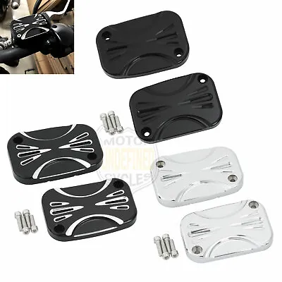 CNC Front Brake Master Cylinder Covers For Harley Touring Road Glide V-Rod VRSC • $17.98