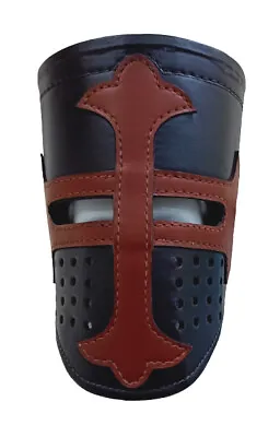 Medieval Knight Templar Crusader Leather Helmet Armor Halloween Gift • $67.76