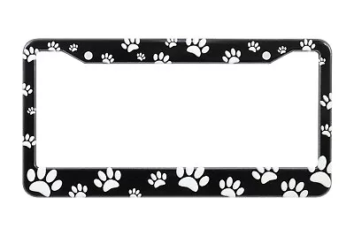 Adorable Dog Paw Cat Paw Animal Paw Aluminum Black License Plate Frame • $10.99