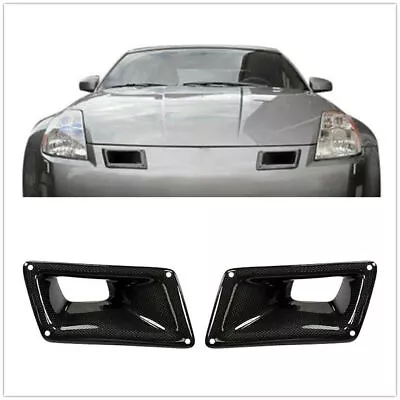 Pair Bumper Carbon Fiber Air Vent Intake Duct For Nissan 350Z Z33 2003-2009 • $59.90