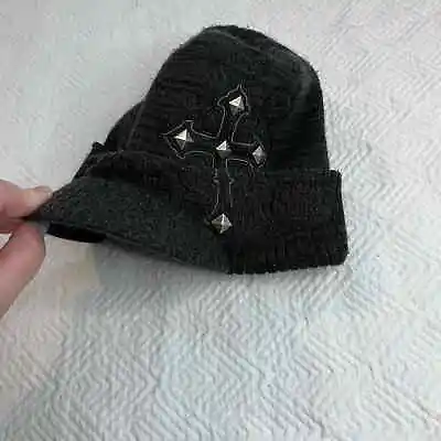 MMA Elite Brimmed Beanie Black Logo Design Cross One Size Fits Most • $25