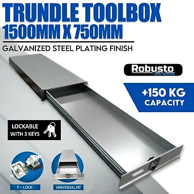 Under Tray Tool Box Trundle Drawer 1500 Mm UTE Drawer Dual Extra Cab Toolbox FS • $783