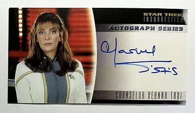 Star Trek Insurrection The Movie Autograph Card A4 Marina Sirtis As Deanna Troi • $79.99