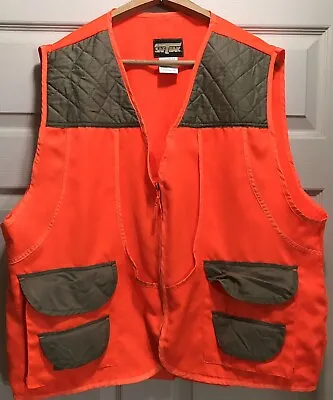 $17 • Buy Mens Vintage Blaze Orange Hunting Shooting Safety Vest SafTBak Size 2XL