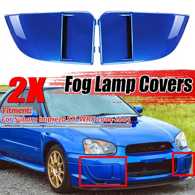 For 2004-2005 Subaru Impreza WRX STi Blue Fog Light Cover Cap Lamp Bumper Bezel • $41.32