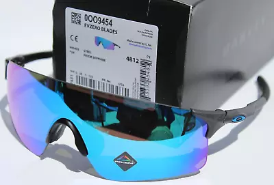 OAKLEY EvZero Blades Sunglasses Steel/Prizm Blue Sapphire OO9454-03 NEW • $124.95