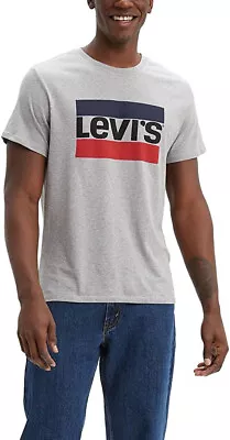 Mens Levi's T-Shirt Short Sleeve Batwing Logo Cotton Crewneck Tshirt Top Tee • £13.99