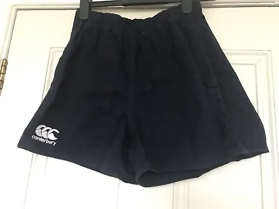 Men's Canterbury Navy Rugby Canvas Shorts Size Small 100% Cotton • £16