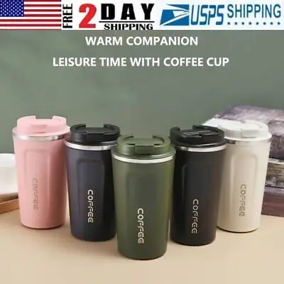 $14.25 • Buy 17oz/13oz Vacuum Steel Thermos Insulated Coffee Cup Travel Mug Spill Proof US