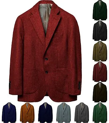 Classic Mens Jackets Herringbone Tweed Coats Blazer Tuxedo Vintage Wool Travel++ • $49.99