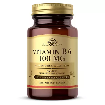 Solgar Vitamin B6 100 Mg 100 Vegetable Capsules • $12.97